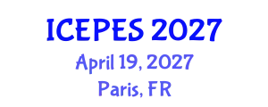International Conference on Electrical Power and Energy Systems (ICEPES) April 19, 2027 - Paris, France