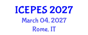 International Conference on Electrical Power and Energy Systems (ICEPES) March 04, 2027 - Rome, Italy