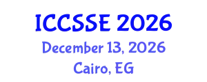 International Conference on Control Science and Systems Engineering (ICCSSE) December 13, 2026 - Cairo, Egypt