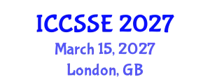 International Conference on Control Science and Systems Engineering (ICCSSE) March 15, 2027 - London, United Kingdom