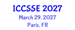 International Conference on Control Science and Systems Engineering (ICCSSE) March 29, 2027 - Paris, France