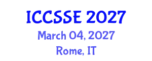 International Conference on Control Science and Systems Engineering (ICCSSE) March 04, 2027 - Rome, Italy