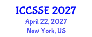 International Conference on Control Science and Systems Engineering (ICCSSE) April 22, 2027 - New York, United States