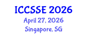 International Conference on Control Science and Systems Engineering (ICCSSE) April 27, 2026 - Singapore, Singapore