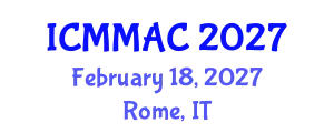 International Conference on Mathematical Modeling, Analysis and Computation (ICMMAC) February 18, 2027 - Rome, Italy