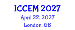 International Conference on Construction Engineering and Management (ICCEM) April 22, 2027 - London, United Kingdom