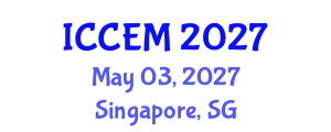 International Conference on Construction Engineering and Management (ICCEM) May 03, 2027 - Singapore, Singapore