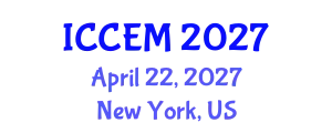 International Conference on Construction Engineering and Management (ICCEM) April 22, 2027 - New York, United States
