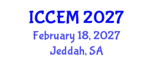 International Conference on Construction Engineering and Management (ICCEM) February 18, 2027 - Jeddah, Saudi Arabia