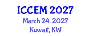 International Conference on Construction Engineering and Management (ICCEM) March 24, 2027 - Kuwait, Kuwait
