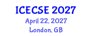 International Conference on Electrical, Computer and Systems Engineering (ICECSE) April 22, 2027 - London, United Kingdom
