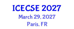 International Conference on Electrical, Computer and Systems Engineering (ICECSE) March 29, 2027 - Paris, France