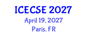 International Conference on Electrical, Computer and Systems Engineering (ICECSE) April 19, 2027 - Paris, France