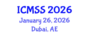 International Conference on Mathematical and Statistical Sciences (ICMSS) January 26, 2026 - Dubai, United Arab Emirates