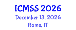 International Conference on Mathematical and Statistical Sciences (ICMSS) December 13, 2026 - Rome, Italy