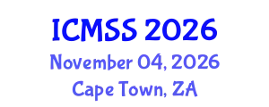 International Conference on Mathematical and Statistical Sciences (ICMSS) November 04, 2026 - Cape Town, South Africa