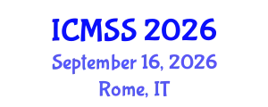 International Conference on Mathematical and Statistical Sciences (ICMSS) September 16, 2026 - Rome, Italy