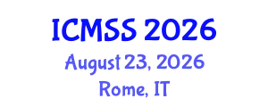International Conference on Mathematical and Statistical Sciences (ICMSS) August 23, 2026 - Rome, Italy