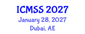 International Conference on Mathematical and Statistical Sciences (ICMSS) January 28, 2027 - Dubai, United Arab Emirates