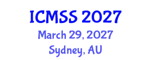 International Conference on Mathematical and Statistical Sciences (ICMSS) March 29, 2027 - Sydney, Australia