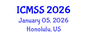 International Conference on Mathematical and Statistical Sciences (ICMSS) January 05, 2026 - Honolulu, United States