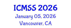 International Conference on Mathematical and Statistical Sciences (ICMSS) January 05, 2026 - Vancouver, Canada