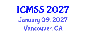 International Conference on Mathematical and Statistical Sciences (ICMSS) January 09, 2027 - Vancouver, Canada
