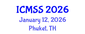 International Conference on Mathematical and Statistical Sciences (ICMSS) January 12, 2026 - Phuket, Thailand