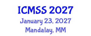 International Conference on Mathematical and Statistical Sciences (ICMSS) January 23, 2027 - Mandalay, Myanmar
