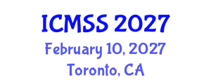 International Conference on Mathematical and Statistical Sciences (ICMSS) February 10, 2027 - Toronto, Canada
