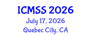 International Conference on Mathematical and Statistical Sciences (ICMSS) July 17, 2026 - Quebec City, Canada