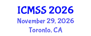 International Conference on Mathematical and Statistical Sciences (ICMSS) November 29, 2026 - Toronto, Canada