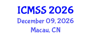 International Conference on Mathematical and Statistical Sciences (ICMSS) December 09, 2026 - Macau, China
