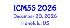 International Conference on Mathematical and Statistical Sciences (ICMSS) December 20, 2026 - Honolulu, United States