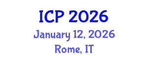 International Conference on Physics (ICP) January 12, 2026 - Rome, Italy