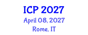 International Conference on Physics (ICP) April 08, 2027 - Rome, Italy