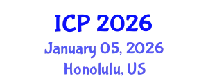 International Conference on Physics (ICP) January 05, 2026 - Honolulu, United States