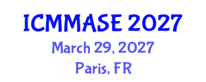 International Conference on Mathematical Methods and Applications in Science and Engineering (ICMMASE) March 29, 2027 - Paris, France