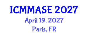 International Conference on Mathematical Methods and Applications in Science and Engineering (ICMMASE) April 19, 2027 - Paris, France