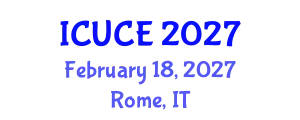 International Conference on Urban and Civil Engineering (ICUCE) February 18, 2027 - Rome, Italy