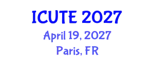International Conference on Urban Transport and Environment (ICUTE) April 19, 2027 - Paris, France