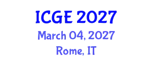 International Conference on Geomatics Engineering (ICGE) March 04, 2027 - Rome, Italy