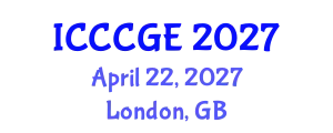 International Conference on Civil, Construction and Geological Engineering (ICCCGE) April 22, 2027 - London, United Kingdom