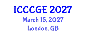 International Conference on Civil, Construction and Geological Engineering (ICCCGE) March 15, 2027 - London, United Kingdom