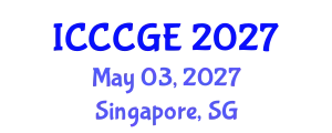 International Conference on Civil, Construction and Geological Engineering (ICCCGE) May 03, 2027 - Singapore, Singapore
