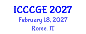 International Conference on Civil, Construction and Geological Engineering (ICCCGE) February 18, 2027 - Rome, Italy
