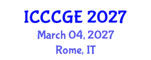 International Conference on Civil, Construction and Geological Engineering (ICCCGE) March 04, 2027 - Rome, Italy