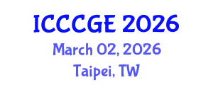 International Conference on Civil, Construction and Geological Engineering (ICCCGE) March 02, 2026 - Taipei, Taiwan