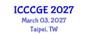 International Conference on Civil, Construction and Geological Engineering (ICCCGE) March 03, 2027 - Taipei, Taiwan