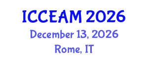 International Conference on Civil Engineering and Applied Mechanics (ICCEAM) December 13, 2026 - Rome, Italy